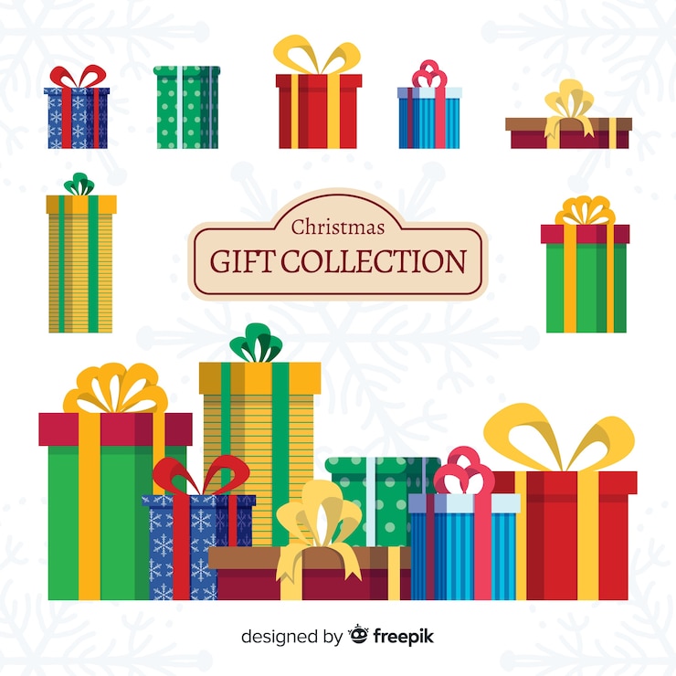 Free Vector christmas gift set