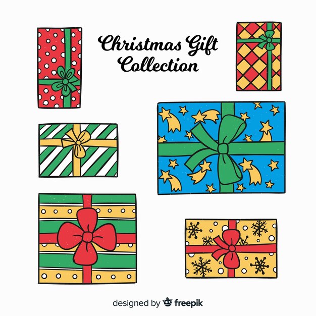 Free vector christmas gift set