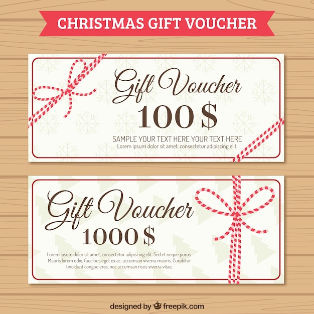 Christmas gift voucher pack