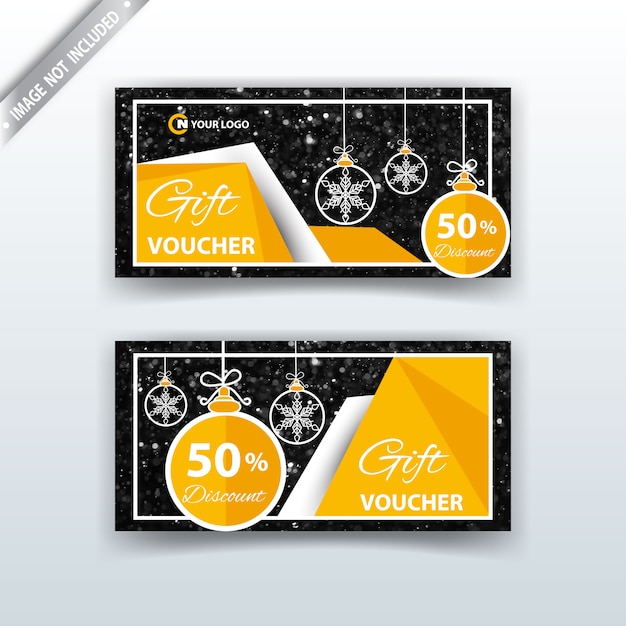 Free vector christmas gift voucher