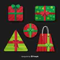 Free vector christmas gifts collection