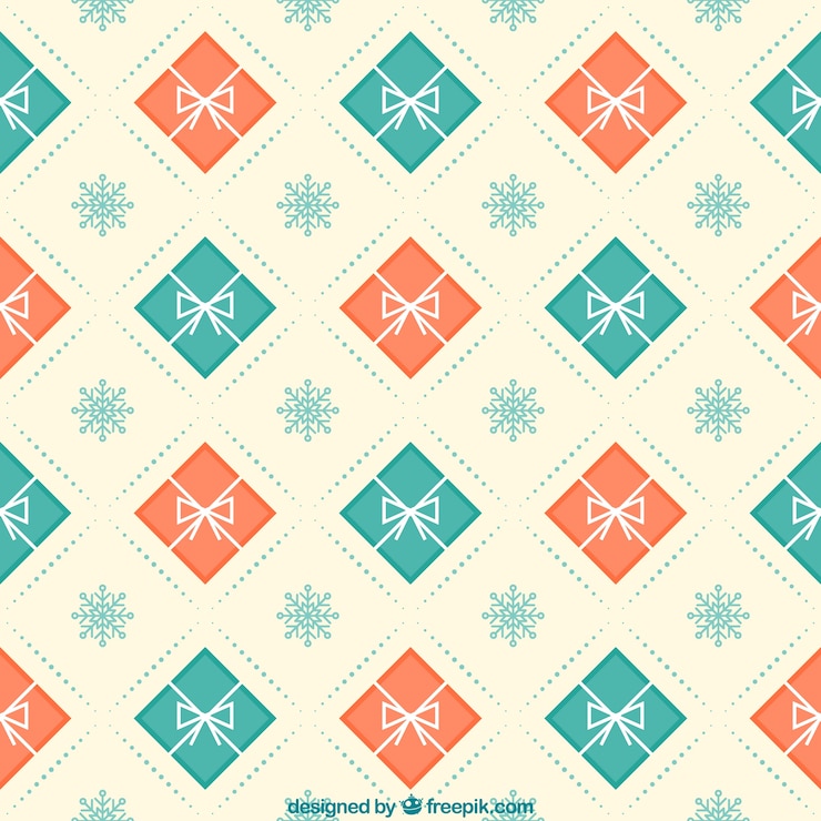 Free Vector christmas gifts pattern