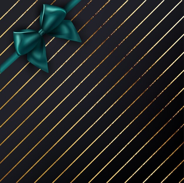 Christmas gold background with bow