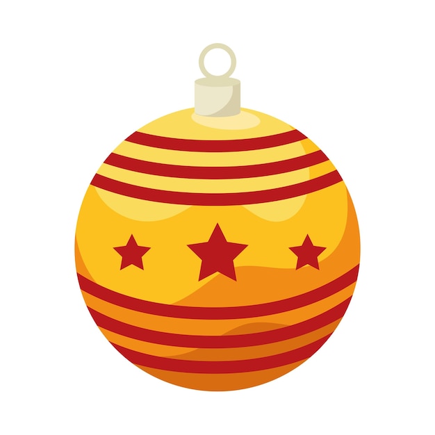 Free vector christmas golden ball