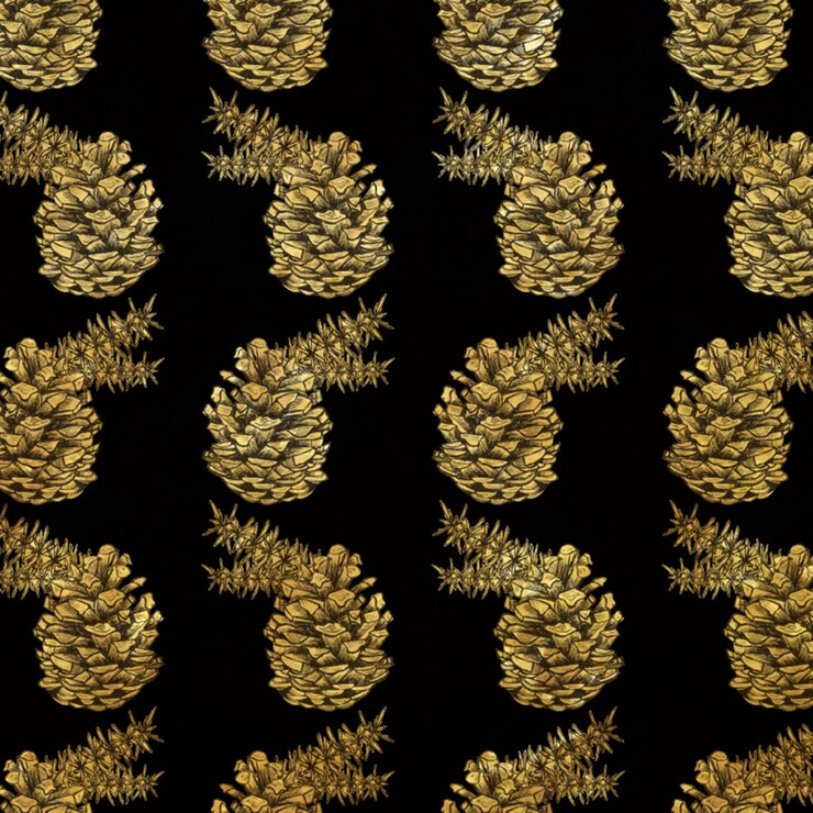 Free Vector christmas golden hatching style elements background