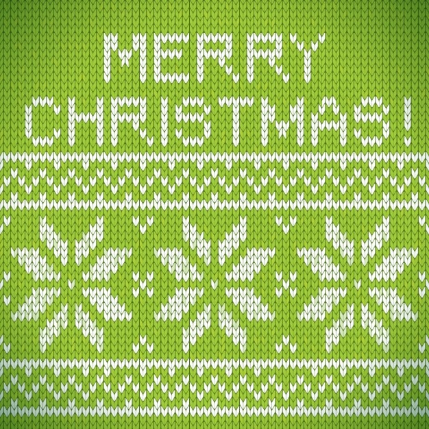 Free vector christmas green background with fabric texture