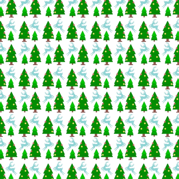 Free vector christmas green tree pattern