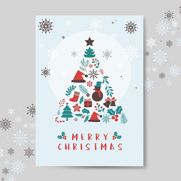 Рождественский открытки макет вектор