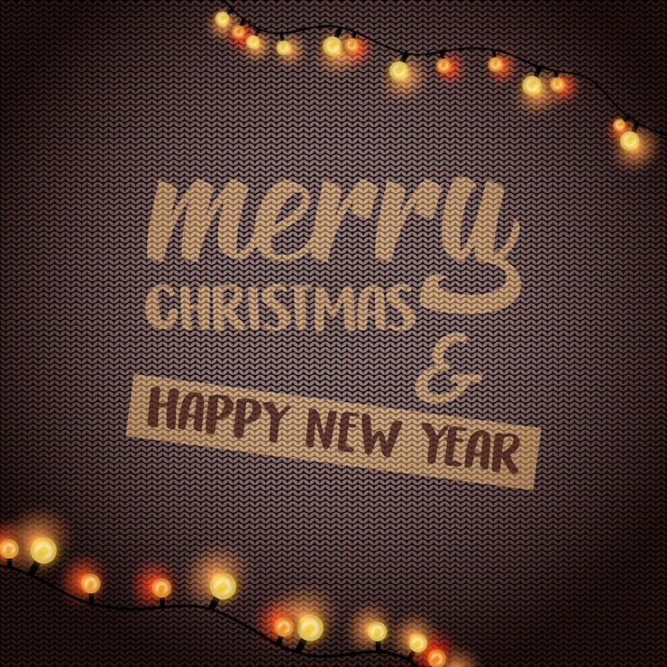 Free Vector christmas greeting card or poster design
