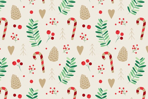 Christmas hand drawn background