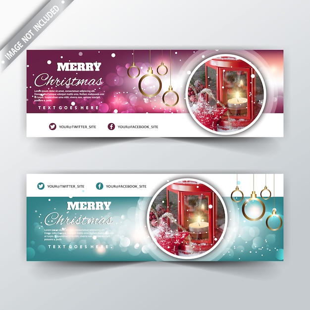 Christmas holiday banners