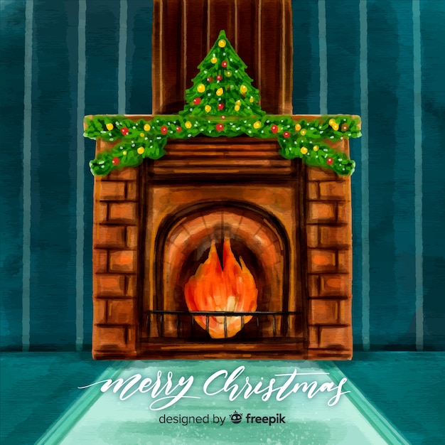 Free vector christmas home