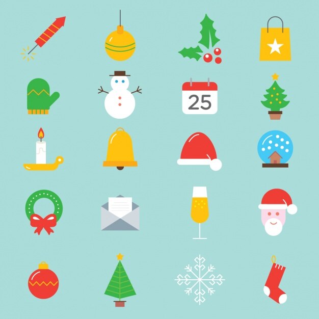 Free Vector christmas icons collection