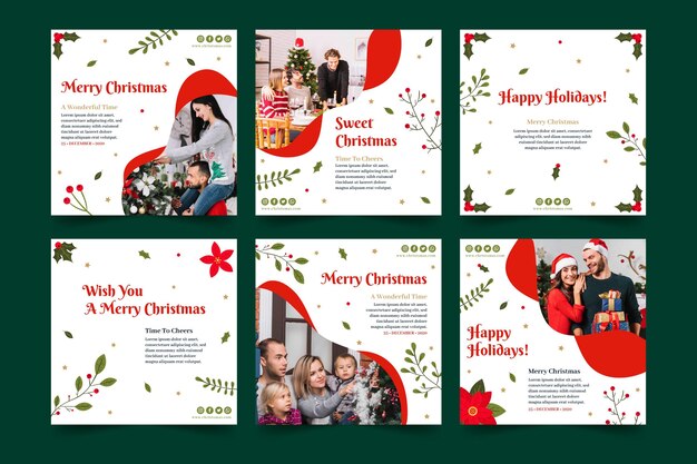 Christmas instagram post collection