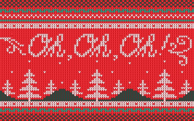 Free vector christmas jaquard oh oh oh