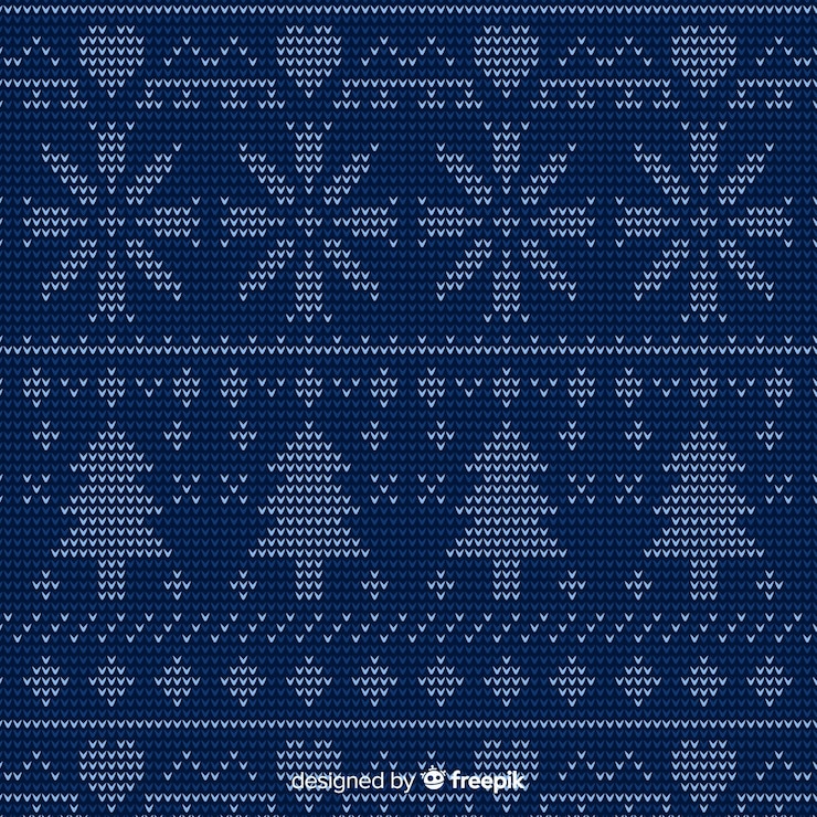 Free Vector christmas knitted pattern
