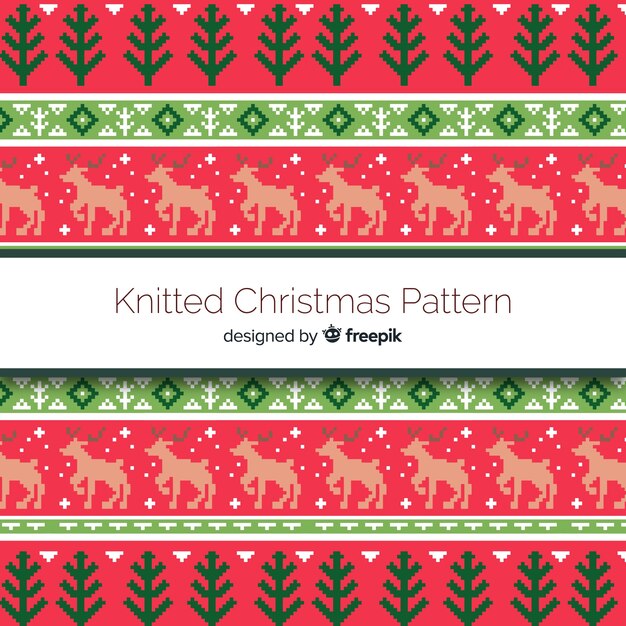 Christmas knitted pattern