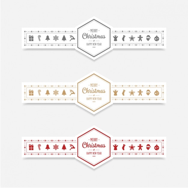 Christmas labels set