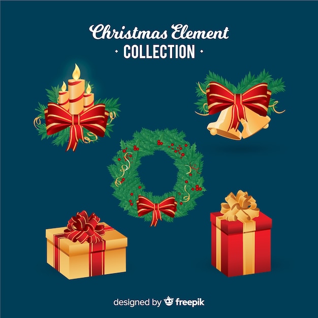 Free vector christmas labels set