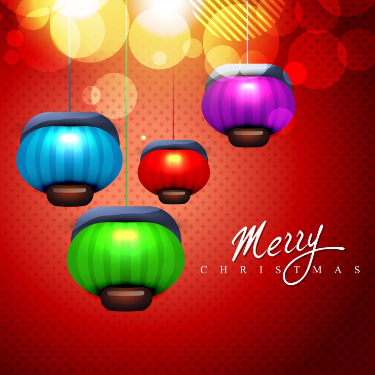 Free Vector christmas lamps