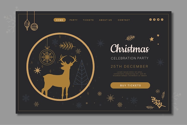 Christmas landing page template