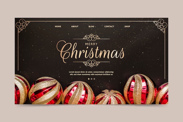 Christmas landing page template