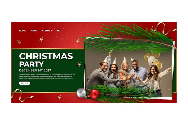 Christmas landing page