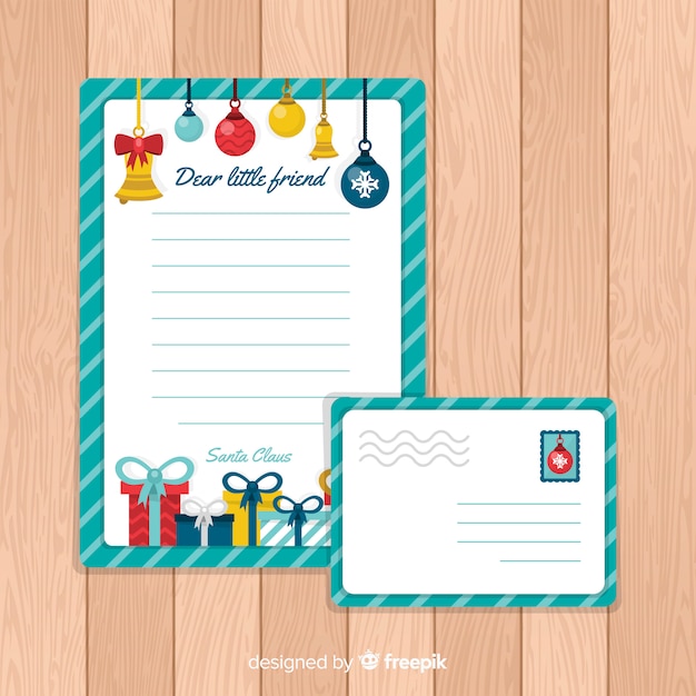 Christmas letter and envelope