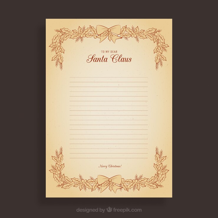 मुफ़्त वेक्टर christmas letter retro template