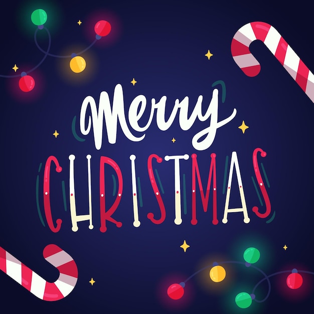 Free vector christmas lettering concept