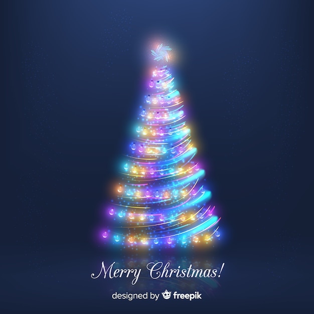 Free vector christmas light tree