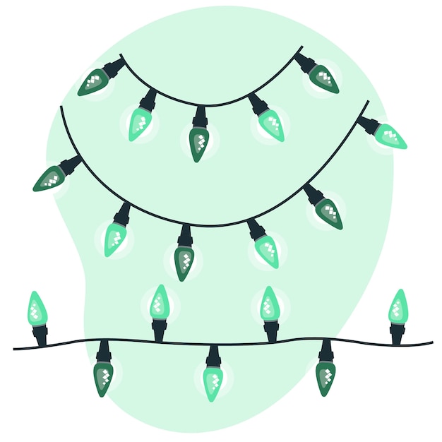 Free vector christmas lights concept illustration