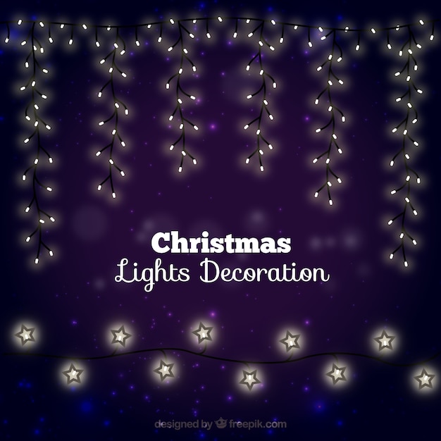 Free vector christmas lights decoration garland