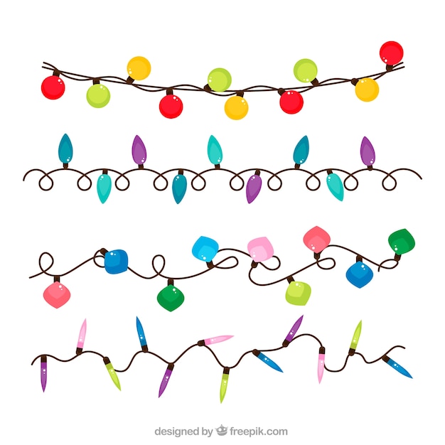 Free vector christmas lights set