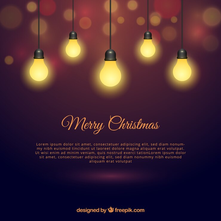 Free Vector christmas lights with elegant style