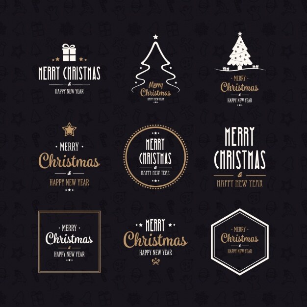 Christmas logos collection