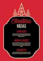 Free vector christmas menu design