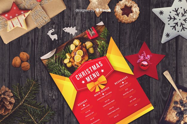 Christmas menu template