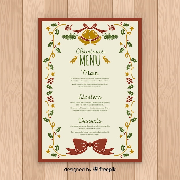 Christmas menu