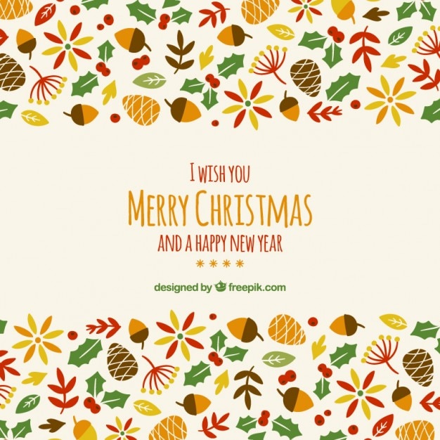 Free vector christmas nature background