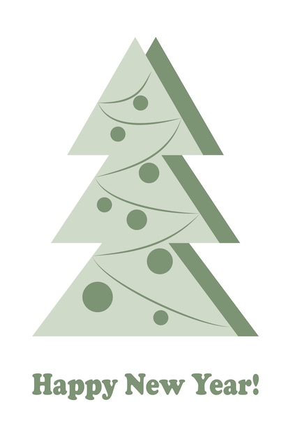 Premium Vector | Christmas And New Year 2022, Christmas Tree With Decorations, Happy New Year, Postcard, Vector