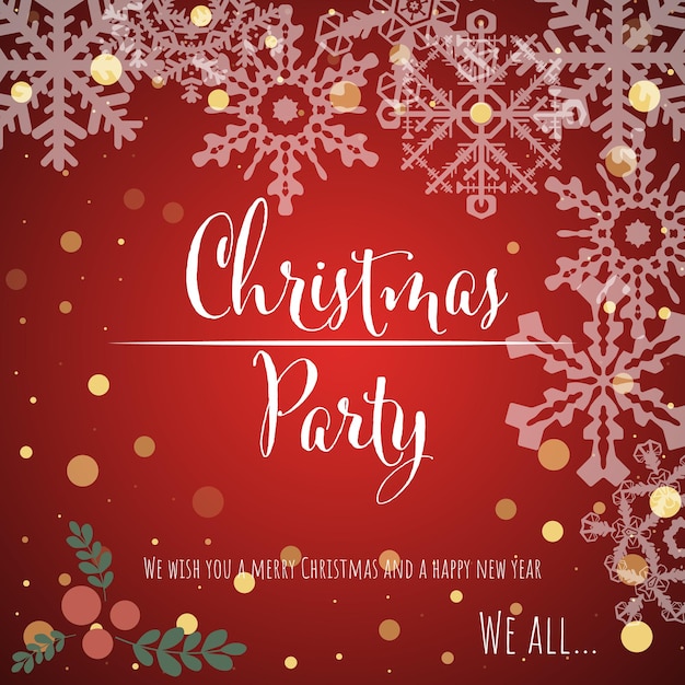 Christmas and New Year background greeting card Vector illustration