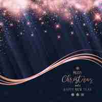 Free vector christmas and new year sparkle background