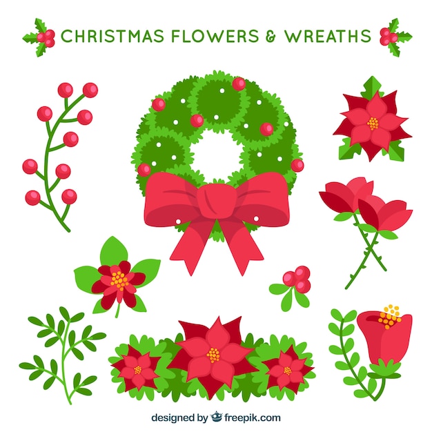 Christmas pack of floral decoration