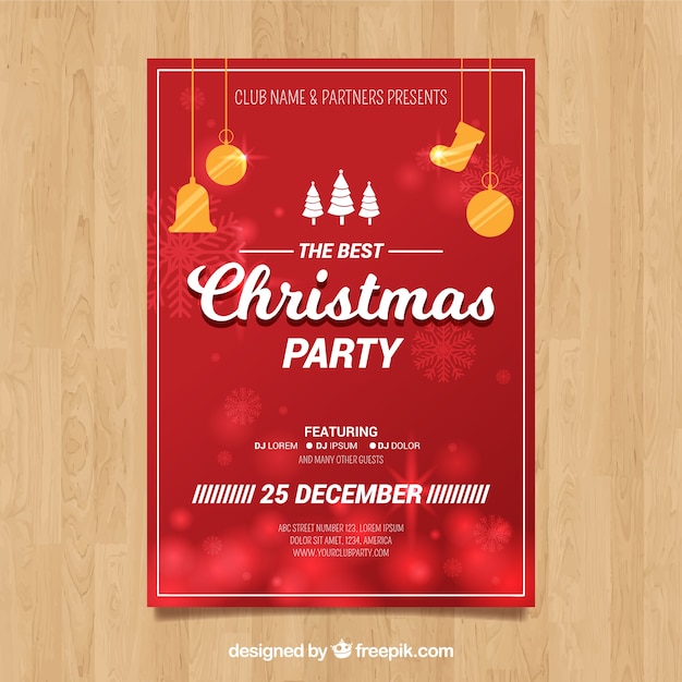 Free vector christmas party 25th of december