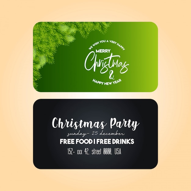 Christmas party banner template