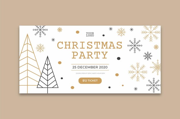 christmas party banner template