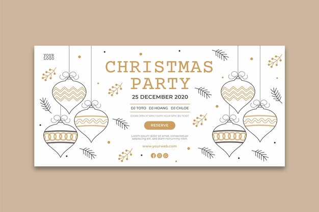 christmas party banner template
