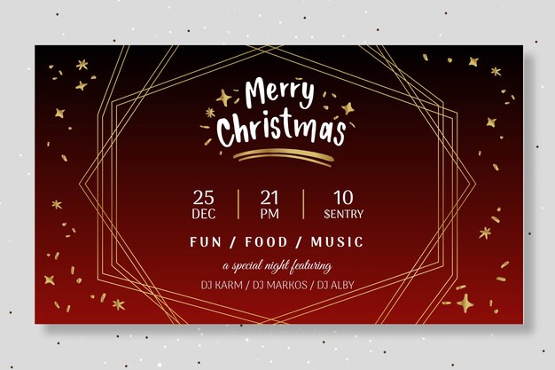 Christmas party banner template