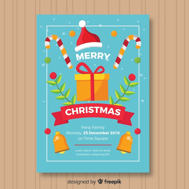 Free vector christmas party banner